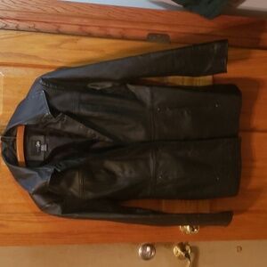 Leather blazer